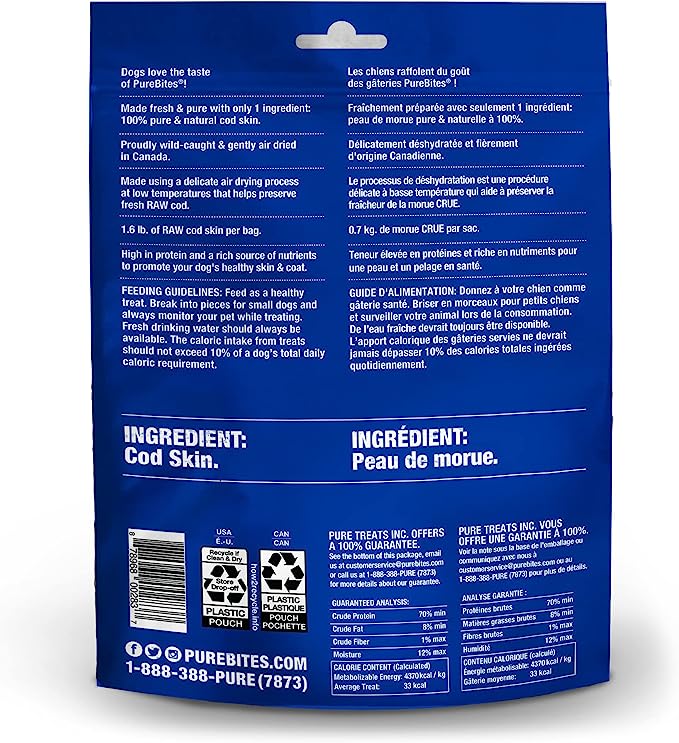 PureBites Cod Skin Jerky
