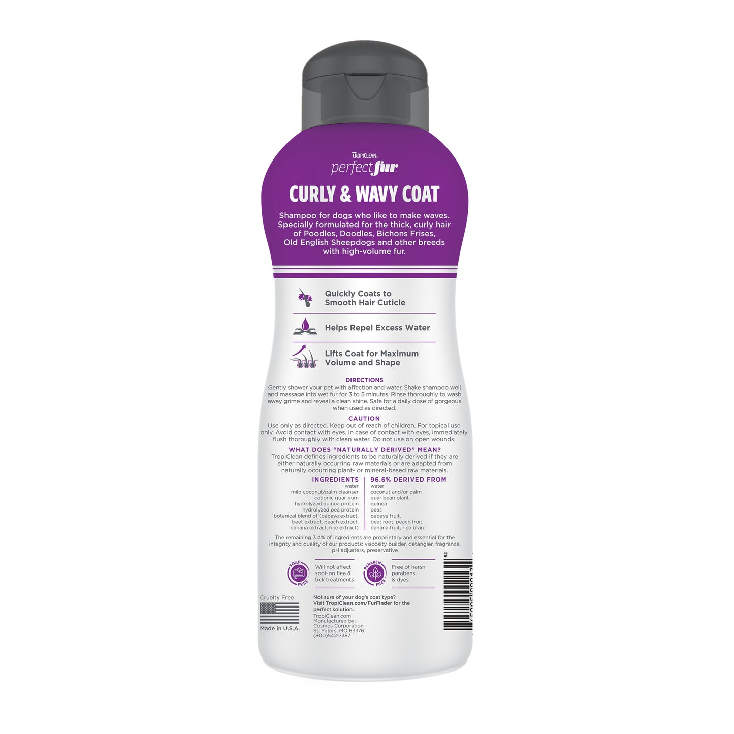 Tropiclean Perfect Fur Curly and Wavy Shampoo
