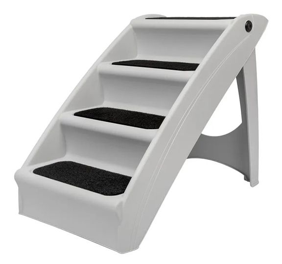 PetSafe Cozy Up Folding Pet Steps Grey with Black Tread Dog 20in 1pc