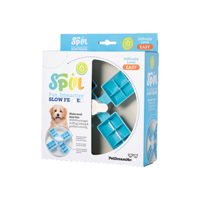 PetDreamHouse -Spin Interactive Slow Feeder Pet Bowl - Windmill