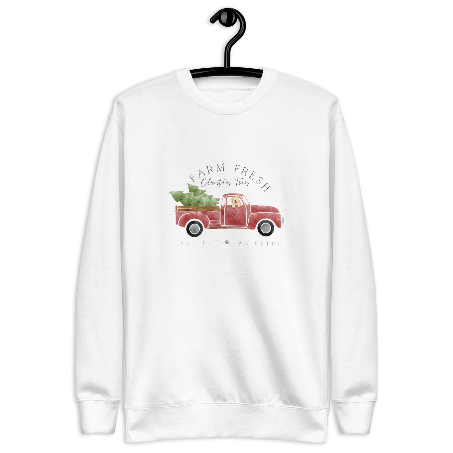 Farm Fresh Christmas Trees Unisex Sweatshirt White