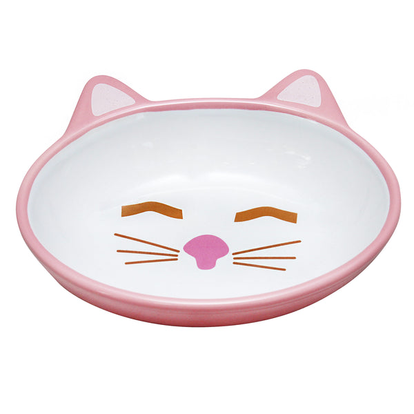 Sleepy Kitty Dish- Pink