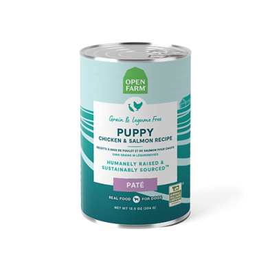 OPEN FARM® PUPPY CHICKEN & SALMON RECIPE PÂTÉ WET DOG FOOD