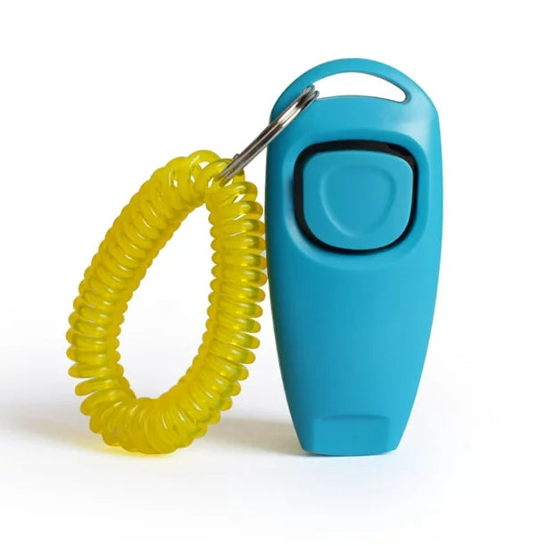 Blue Dog Clicker with Whistle