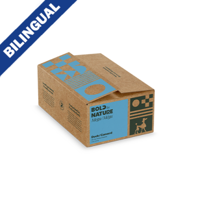 Bold by Nature Mega Duck Frozen Dog Food 24 lb Box