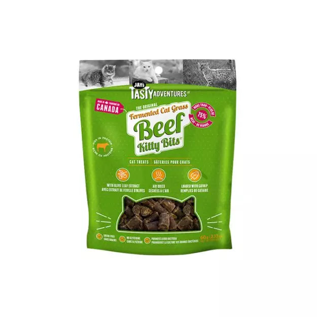 Jays Tasty Adventures Fermented Cat Grass Beef Cat Treats