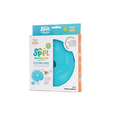 PetDreamHouse - Spin Interactive Slow Feeder - Flying Disc Lick Feeder & Frisbee