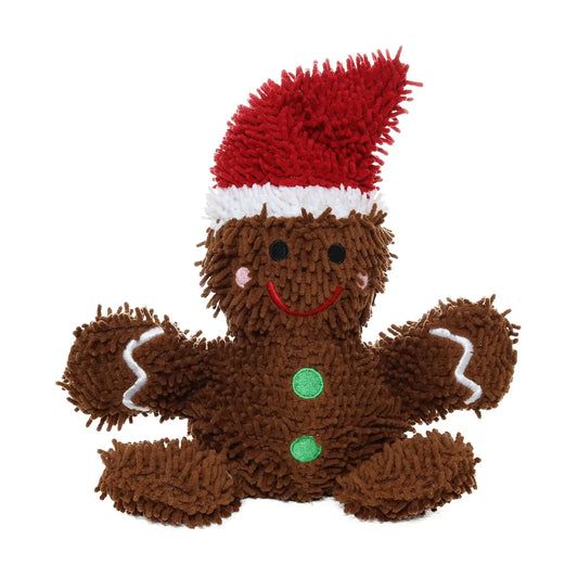 Mighty Microfiber Ball Gingerbread Man, Christmas Dog Toy