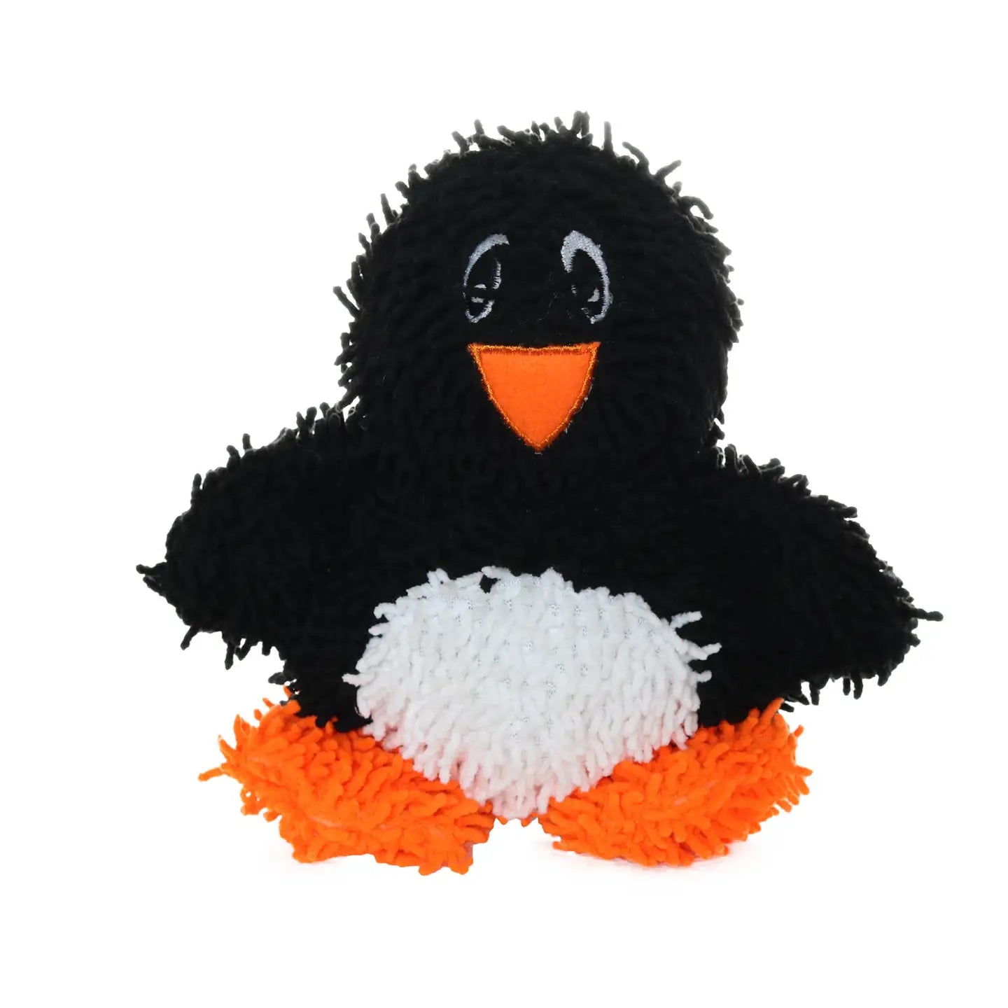 Mighty Microfiber Ball Med Black Penguin, Squeaky Dog Toy