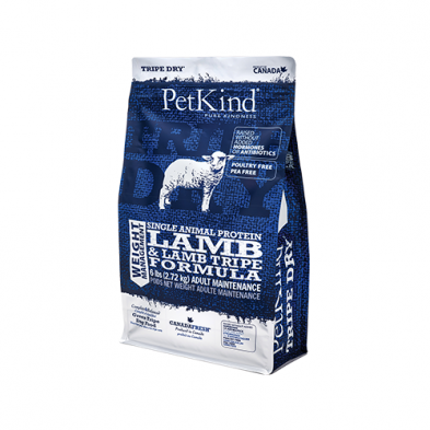 PETKIND Single Animal Protein Lamb & Lamb Tripe Weight Management Dry Dog Food