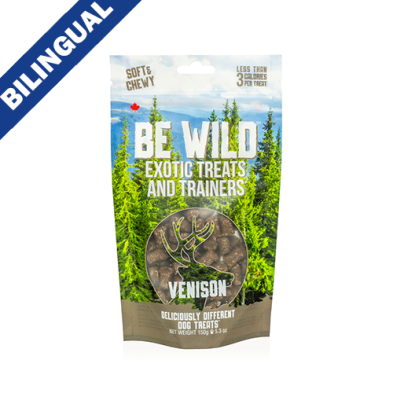 THIS & THAT® BE WILD™ EXOTIC TREATS AND TRAINERS VENISON SOFT & CHEWY DOG TREAT