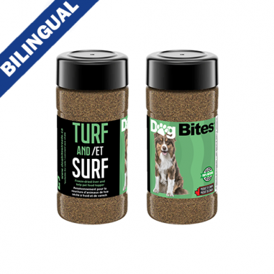 DOG BITES® TURF AND SURF FREEZE-DRIED LIVER AND KELP PET FOOD TOPPER