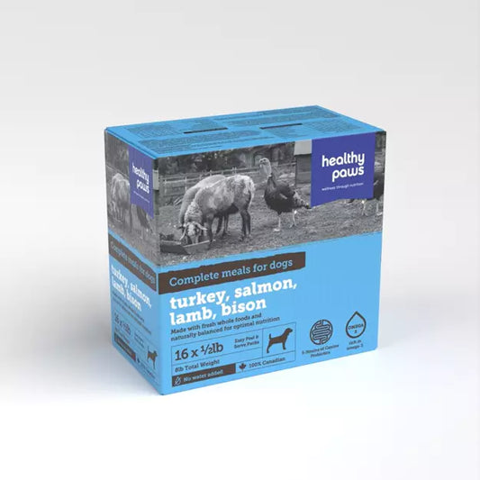 Healthy Paws Complete Variety Pack Turkey, Salmon, Lamb, Bison