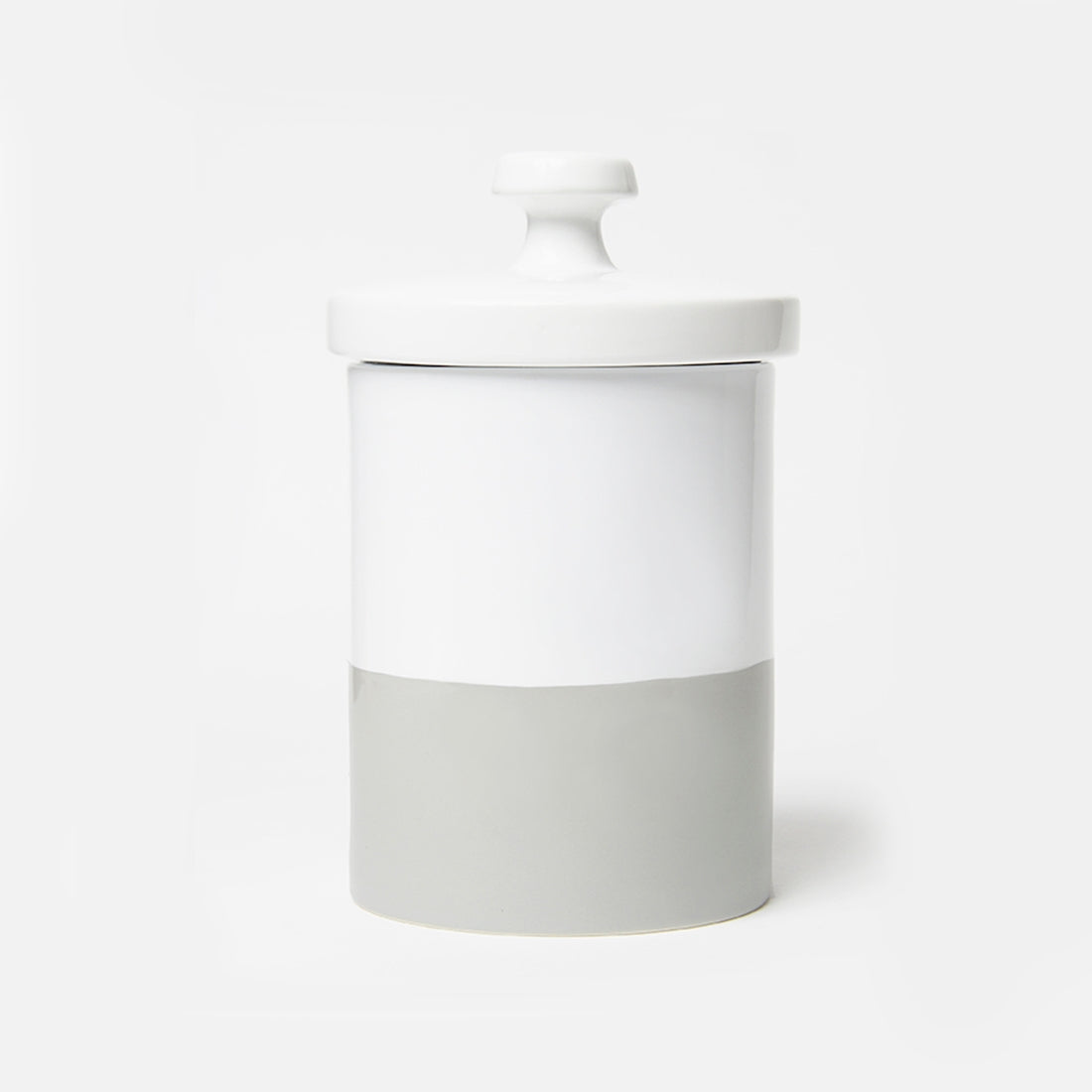 Ceramic Dipper Treat Jar- Light Grey