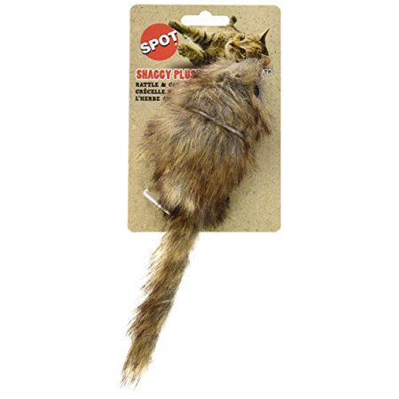 Shaggy Giant Mouse Cat Toy With Catnip