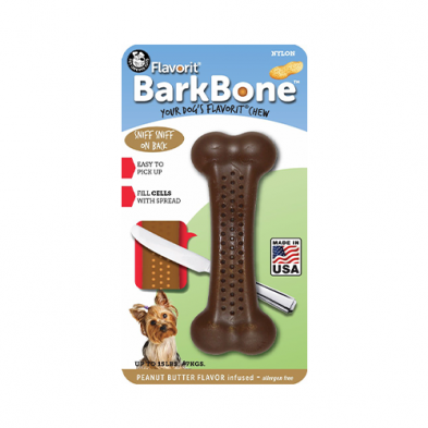 Pet Qwerks Flavorit BarkBone Peanut butter Flavored Nylon Bone