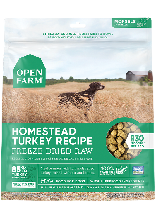 OPEN FARM Freeze Dried Raw- Turkey Recipe