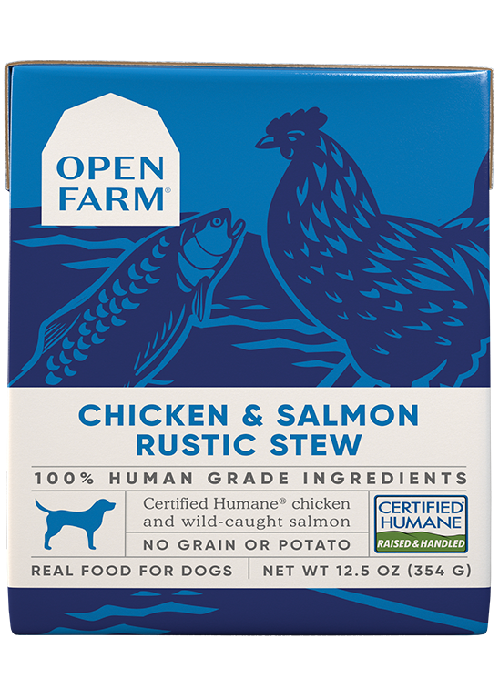 OPEN FARM Wet Dog Food- Chicken & Salmon Rustic Stew