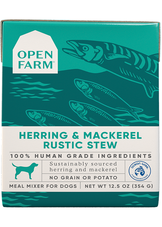 OPEN FARM Wet Dog Food- Herring & Mackerel Rustic Stew