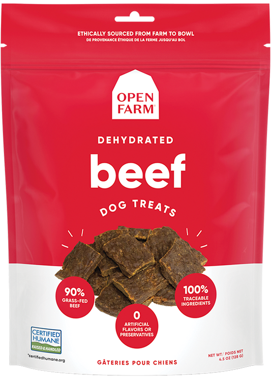 OPEN FARM Dog Treat- Dehydrated Beef 4.5oz