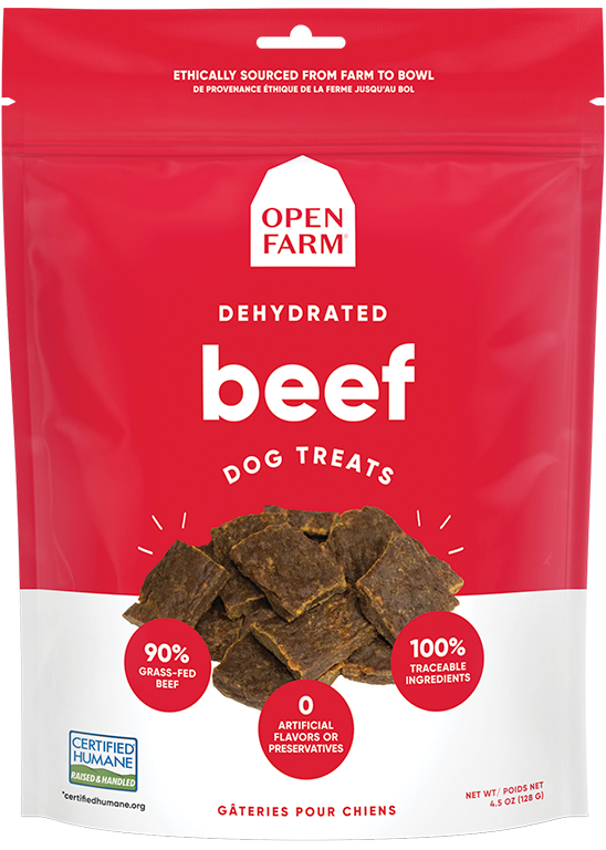 OPEN FARM Dog Treat- Dehydrated Beef 4.5oz