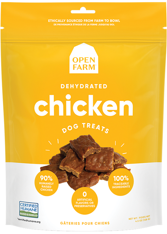 OPEN FARM Dog Treat- Dehydrated Chicken 4.5oz