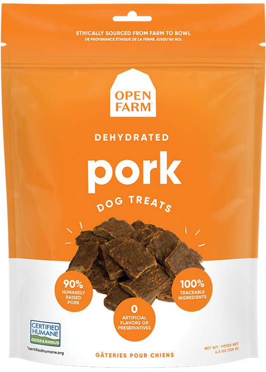 OPEN FARM Dog Treat- Dehydrated Pork 4.5oz