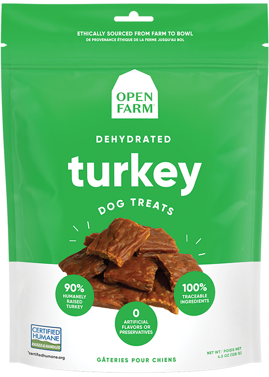 OPEN FARM Dog Treat- Dehydrated Turkey 4.5oz