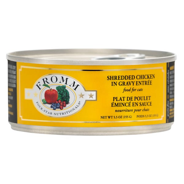 FROMM Four Star Wet Cat Food- Shredded Chicken in Gravy Entree