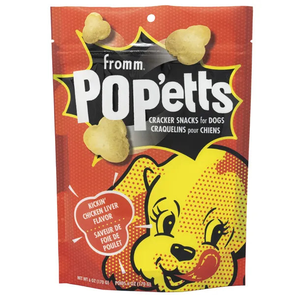 FROMM Pop'etts Dog Cracker Snack- Kickin' Chicken Liver