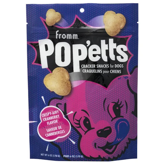 FROMM Pop'etts Dog Cracker Snack- Crispy-Airy Cranberry