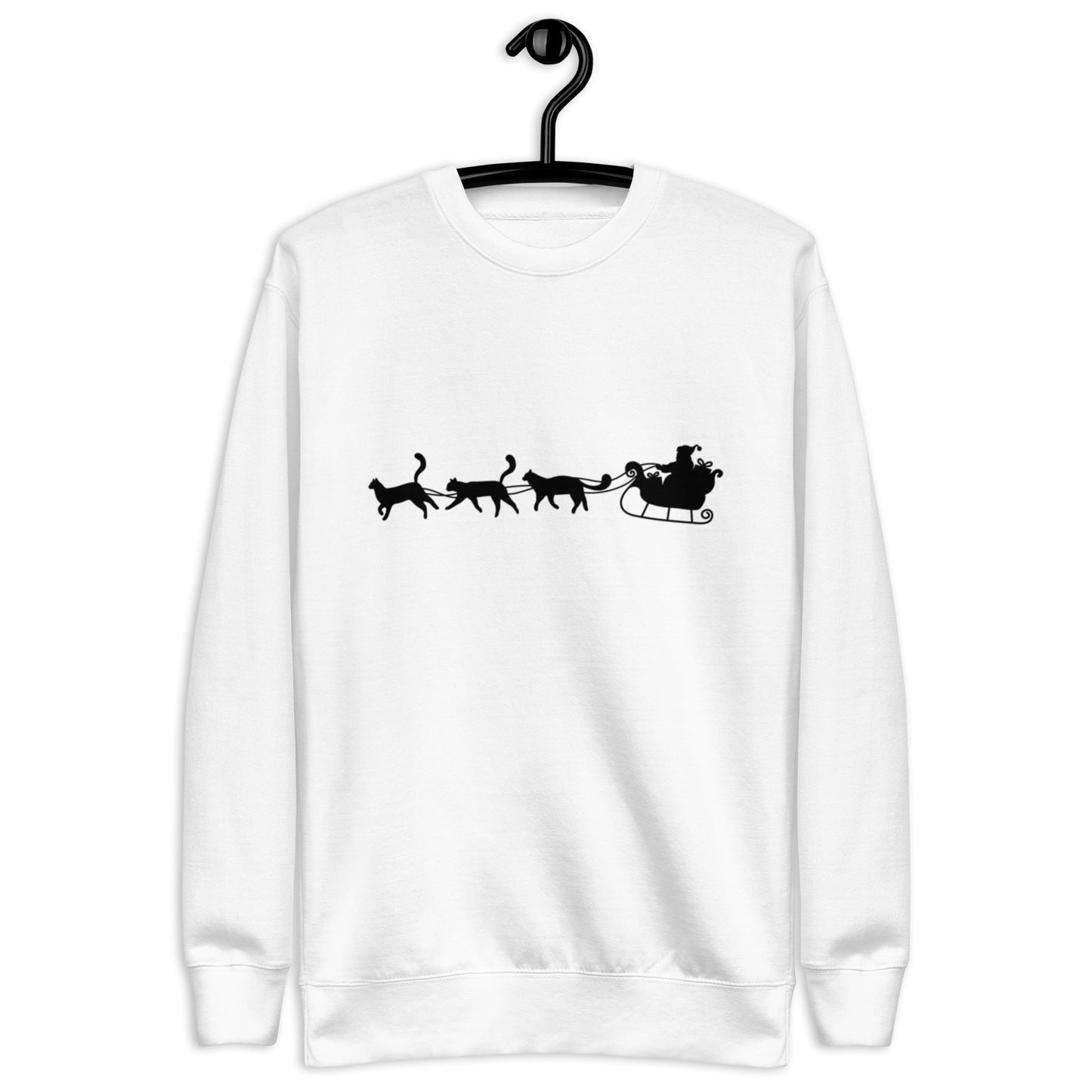 Cat Reindeer Unisex Sweatshirt White