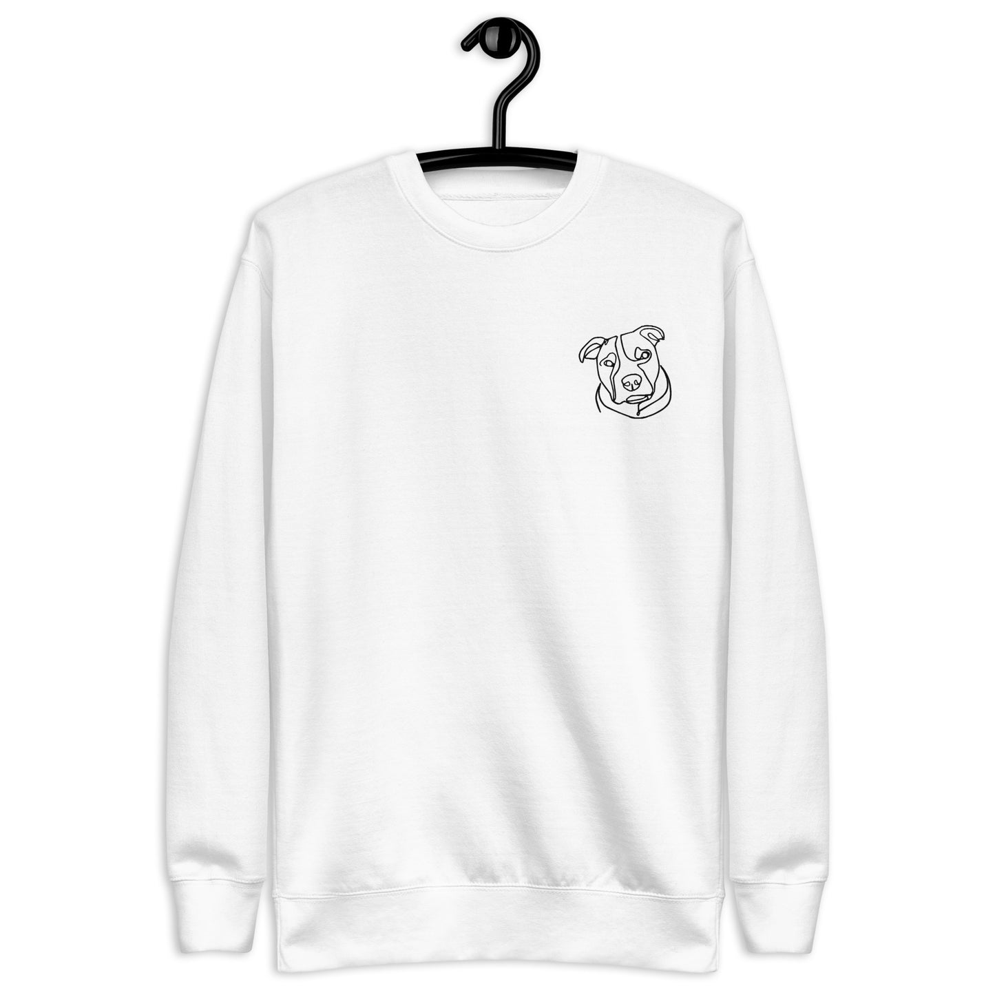 Bully Breed Embroidered Unisex Sweatshirt White