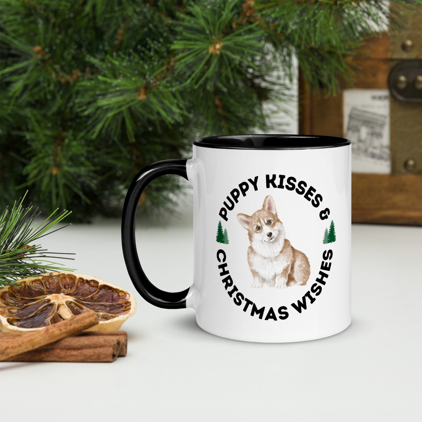 Corgi Kisses Christmas Mug