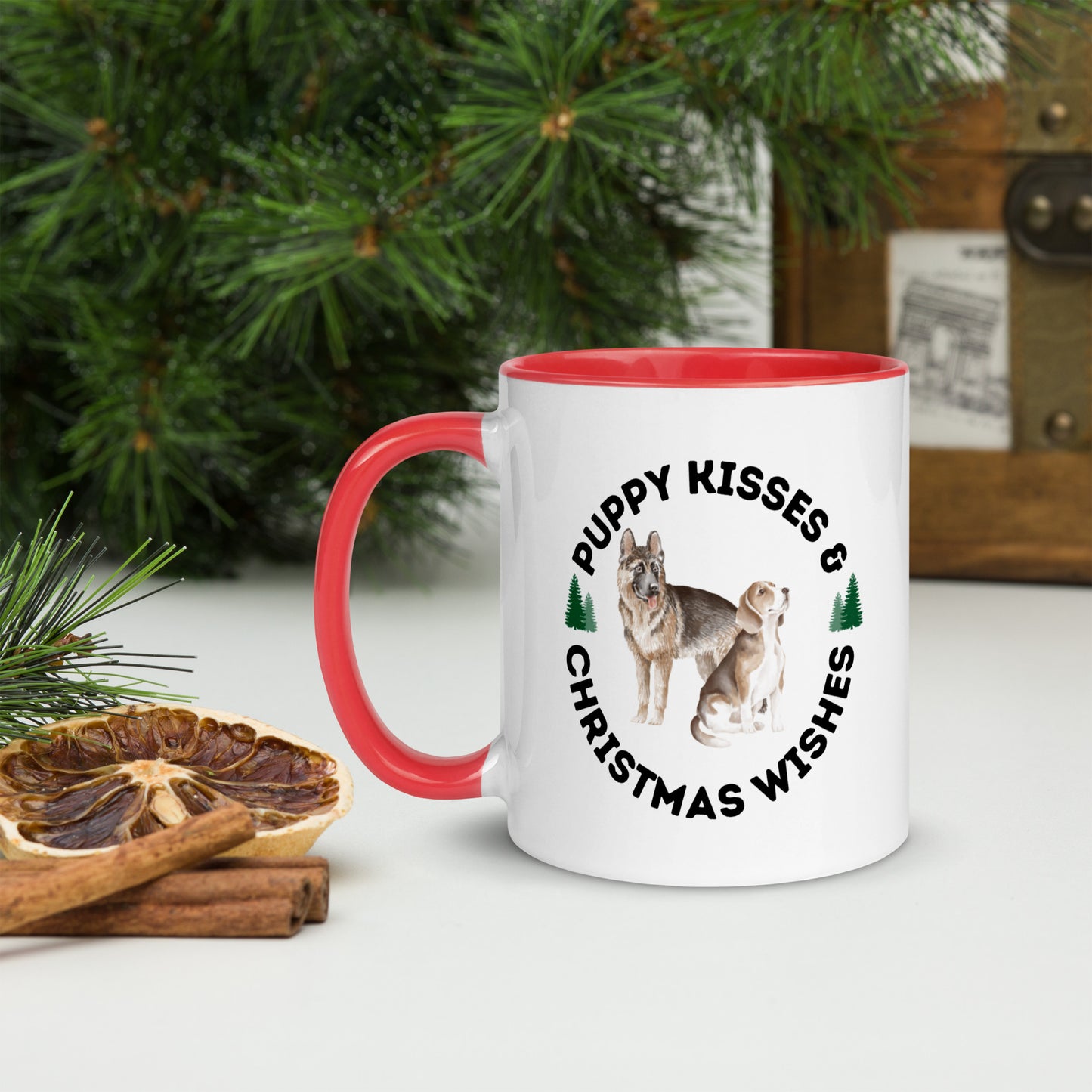Hank & Hound Kisses Christmas Mug