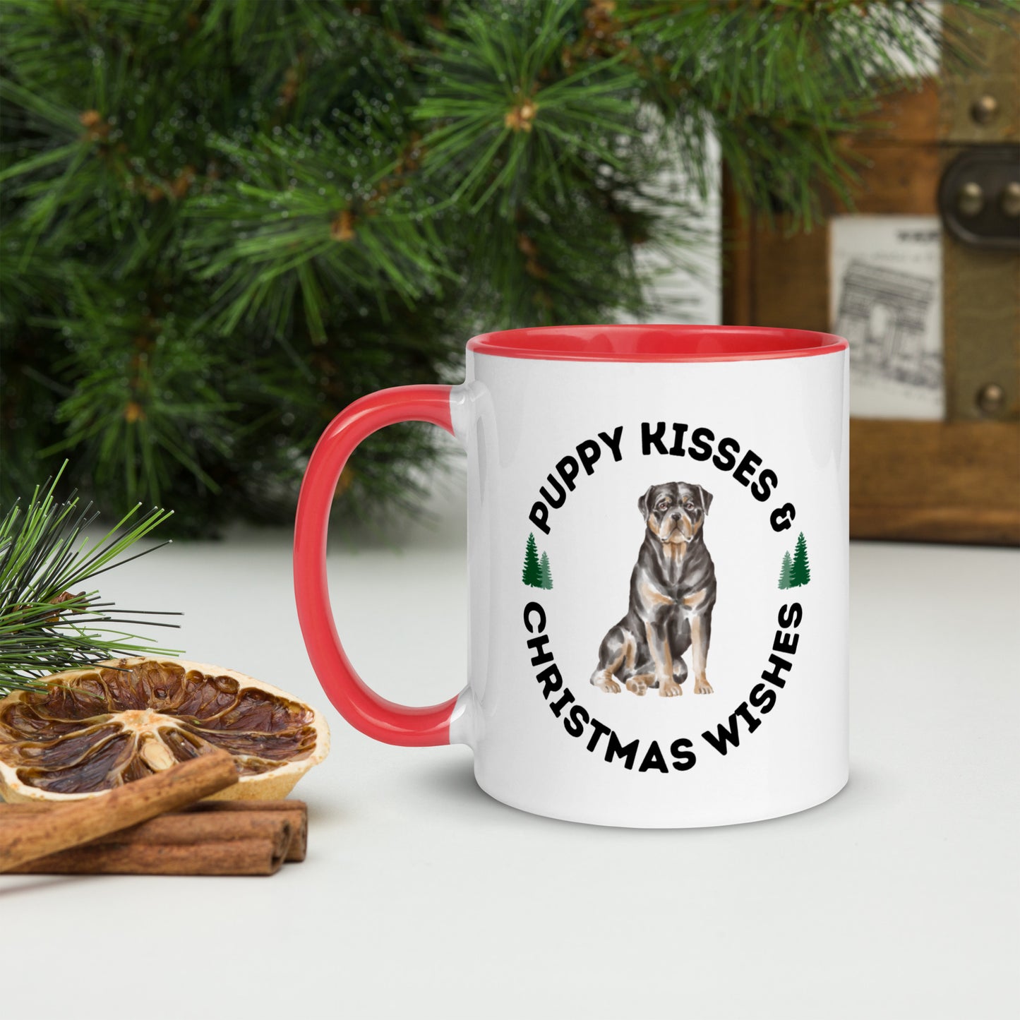 Rottweiler Kisses Christmas Mug